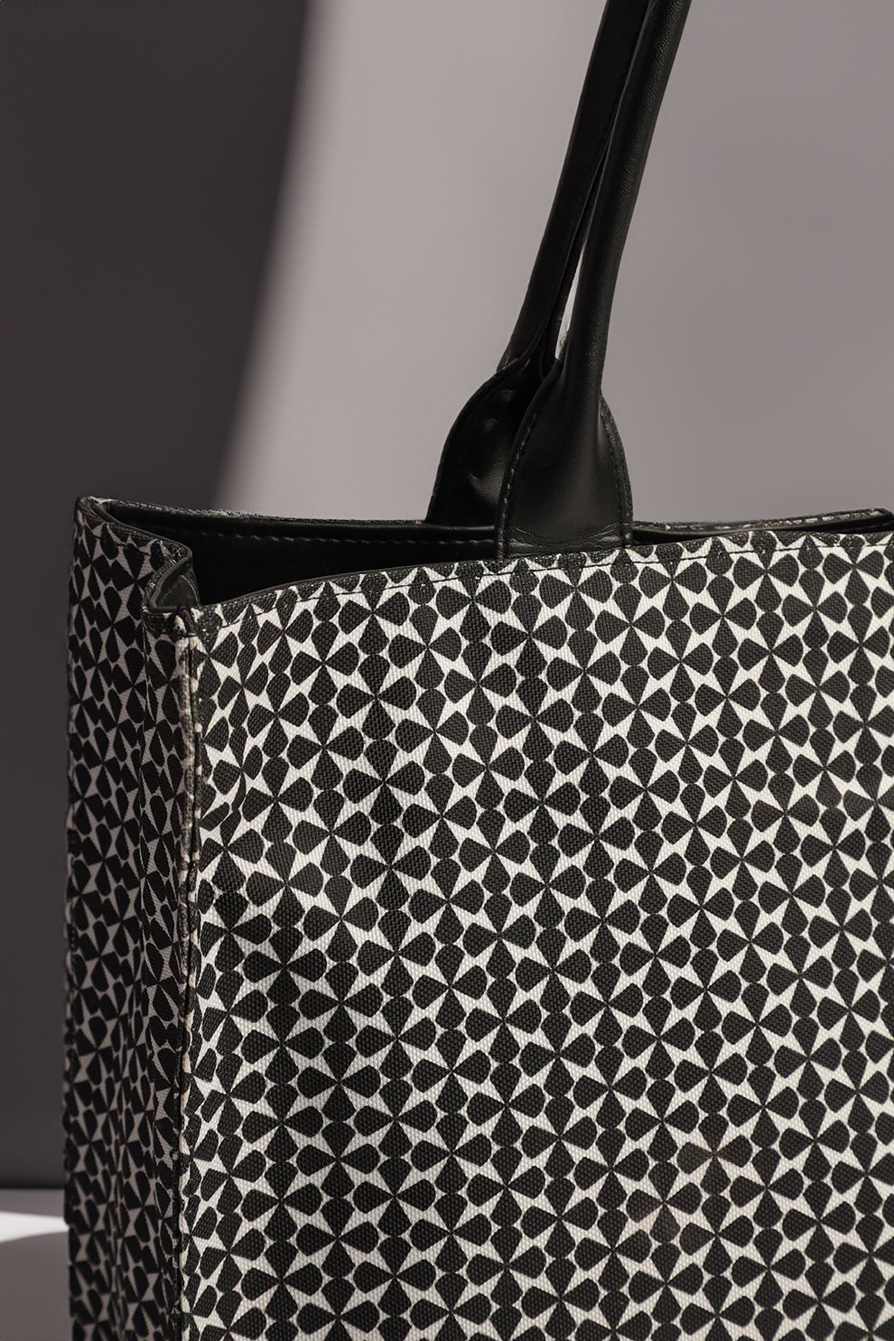 Fineur Canvas Tote Bag Premium Handle - Black