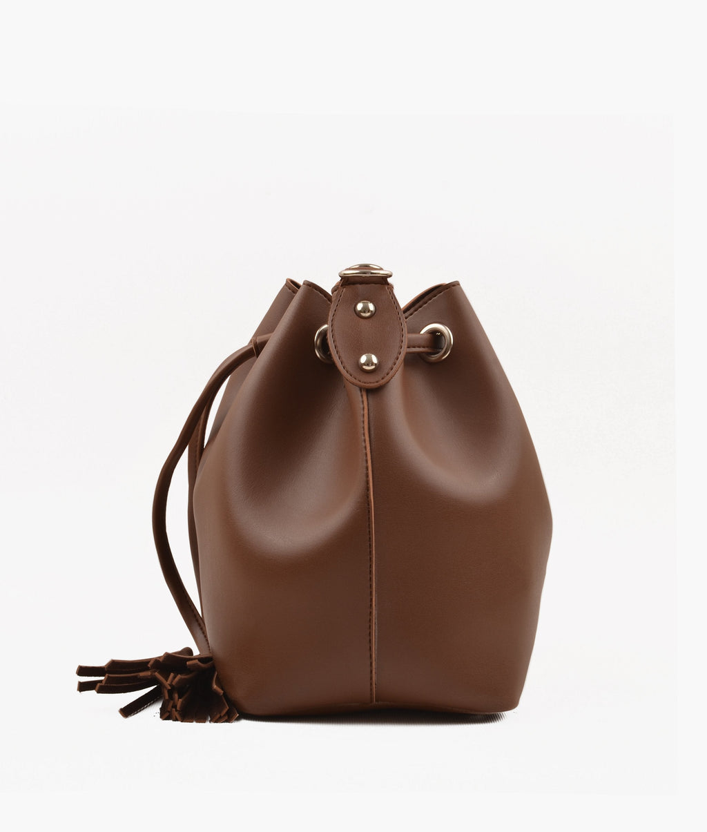 RTW Creation - Horse brown bucket bag