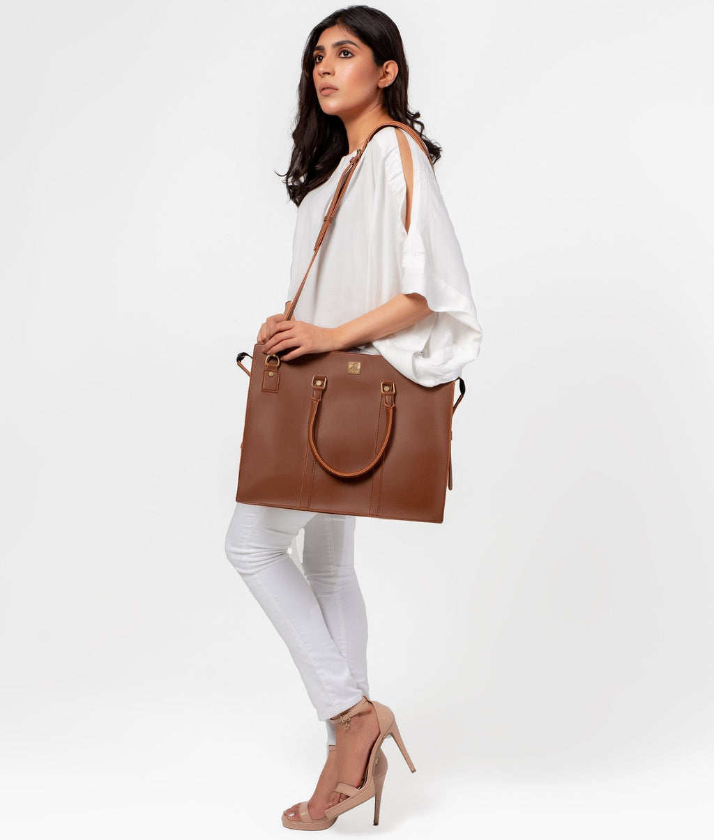 RTW Creation - Brown laptop bag