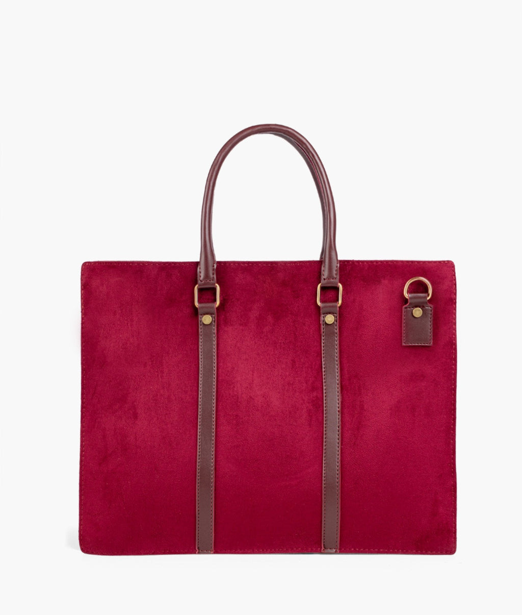RTW Creation - Burgundy suede laptop bag