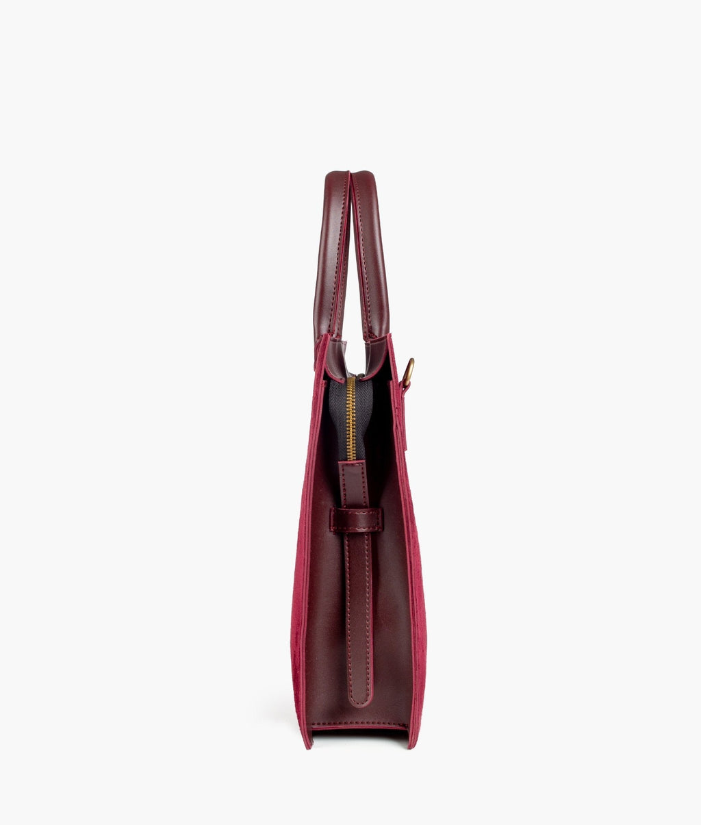 RTW Creation - Burgundy suede laptop bag