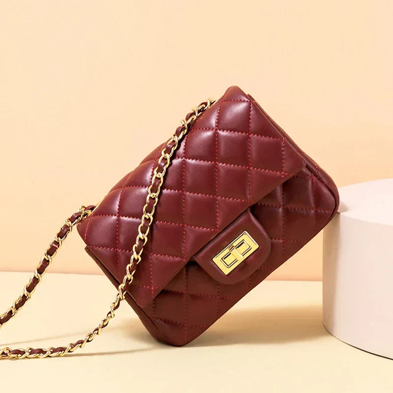 Fineur - Quilted DockLock Crossbody Bag ~ Red