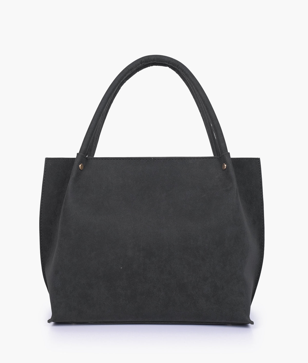 RTW Creation - Black mocha suede tote bag
