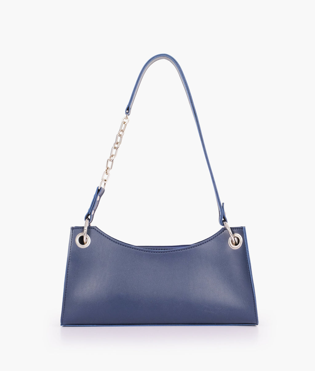 RTW Creation - Blue elongated chain handle purse