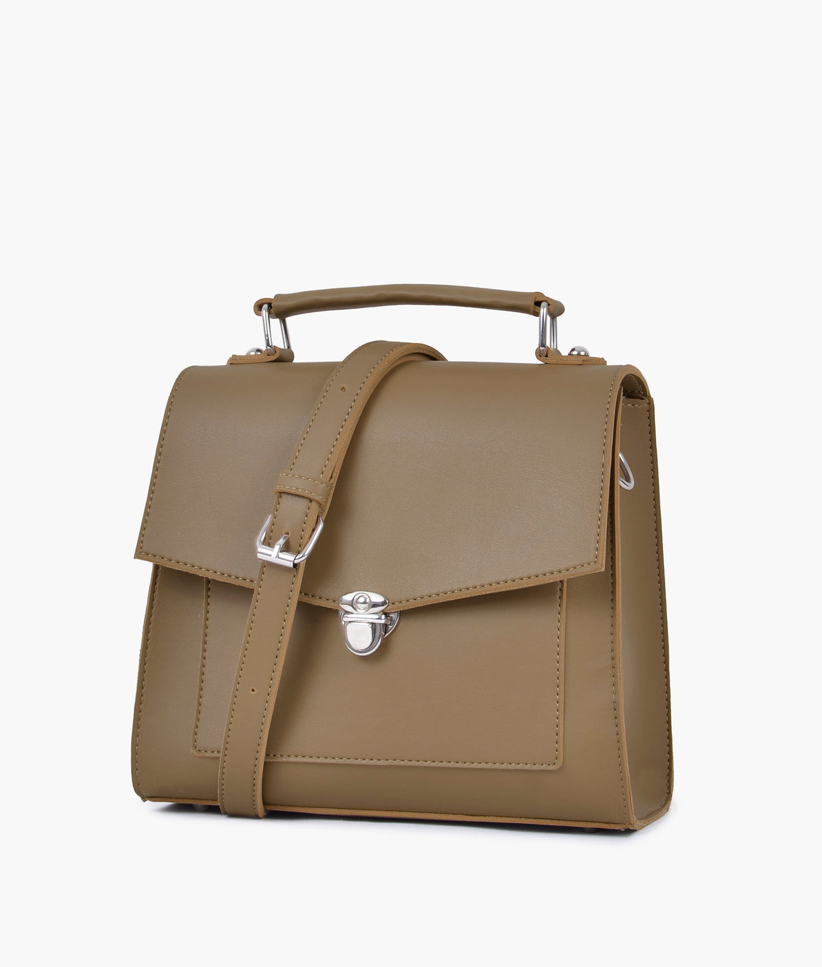RTW Creation - Coffee push-lock messenger bag